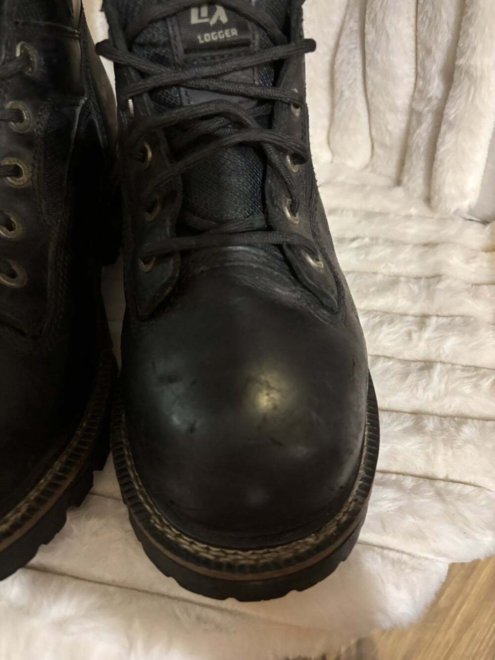 Georgia Boot LA Logger Waterproof Black Work Boots EH Mens 8M GB00619 Comp Toe - Picture 6 of 8